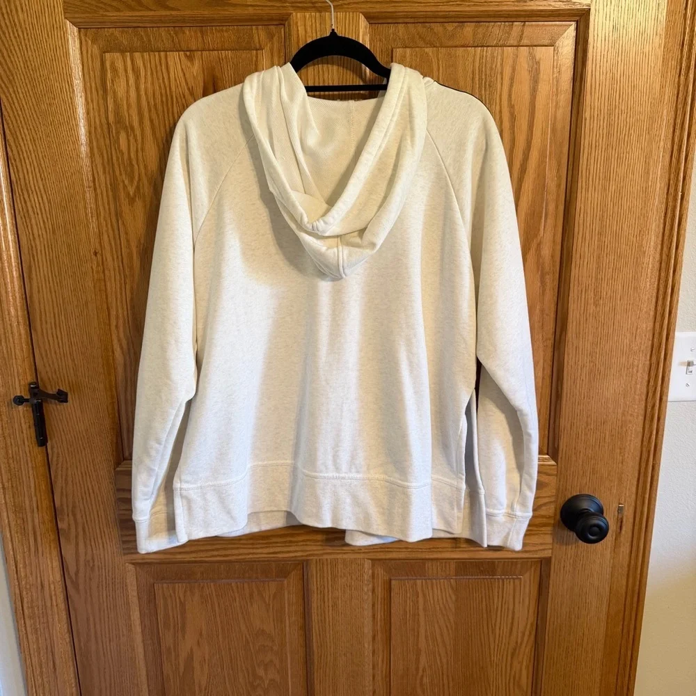 Nike Women’s Zip-Up Cream Sweater with Black Details - Picture 3 of 4